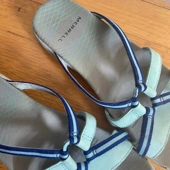 Merrell Blue Slip on Sandals - Picture 7 of 11